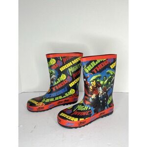Marvel Avengers by Tu Sainsbury Kids Rain Boots US 1 UK 13 Hulk Thor Iron Man